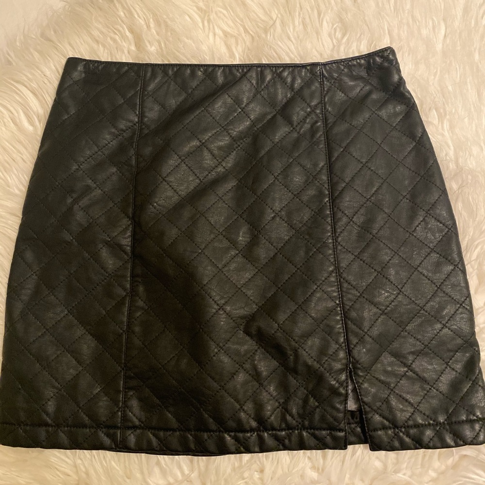 Black Forever 21 Leather Skirt